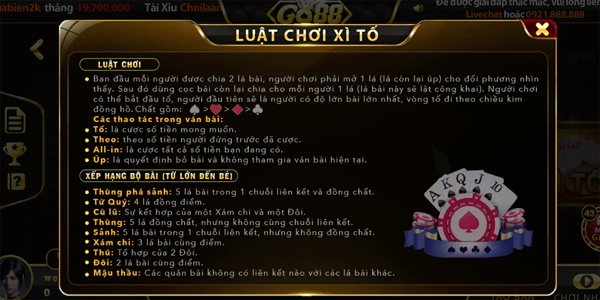 Mẹo chơi xì tố siêu dễ và hay khi chơi Go88