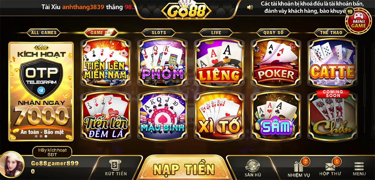 Cách chơi game bài đổi thưởng Baccarat Go88 như thế nào?