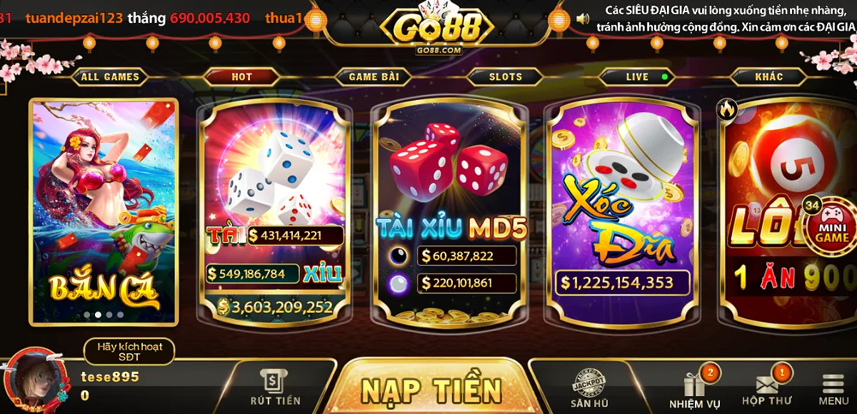 Cách chơi game Sâm Go88 chi tiết, dễ chinh phục