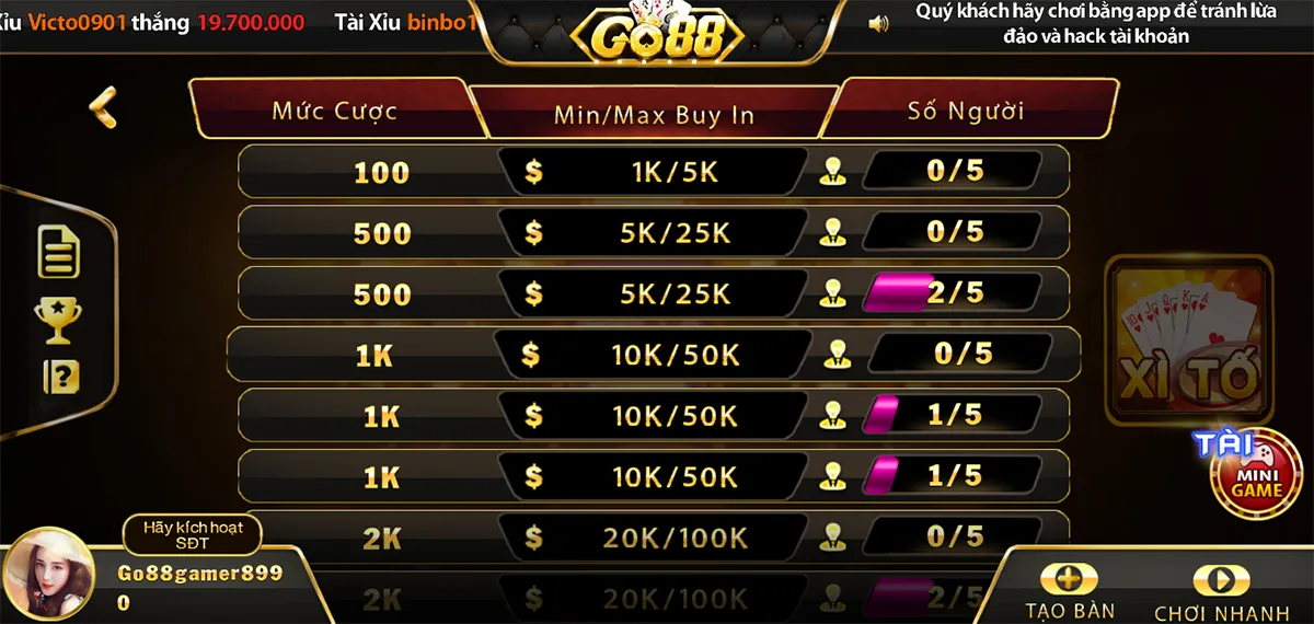 Sơ lược về game xì tố trên cổng Go88 Online